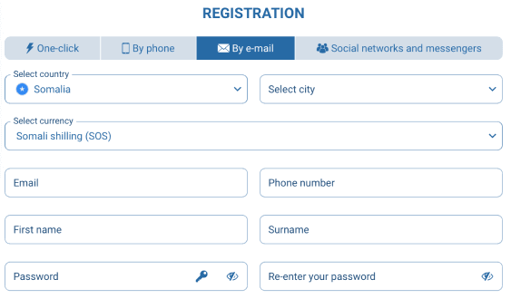 How to register by Email at 1xBet Registration By Email