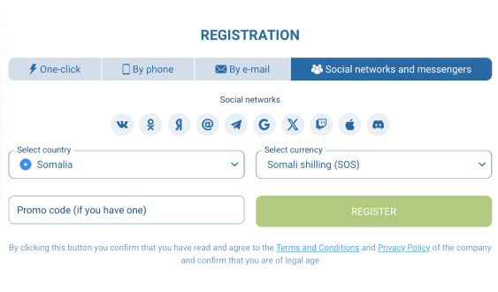 How to register by Social Networks at 1xBet Registration by Social Networks